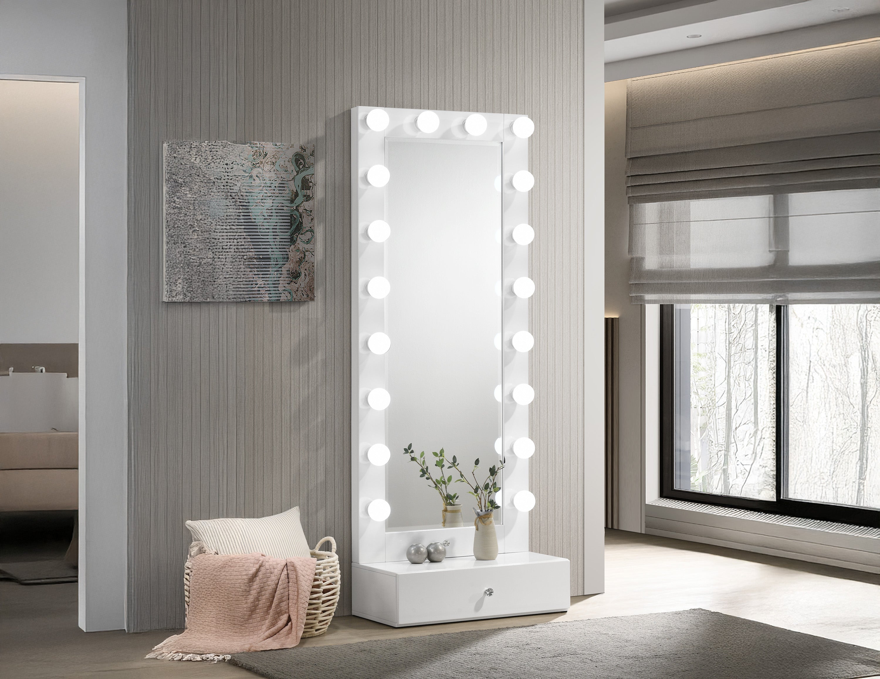 LUXO TALL LIGHTED VANITY W/DRAWER