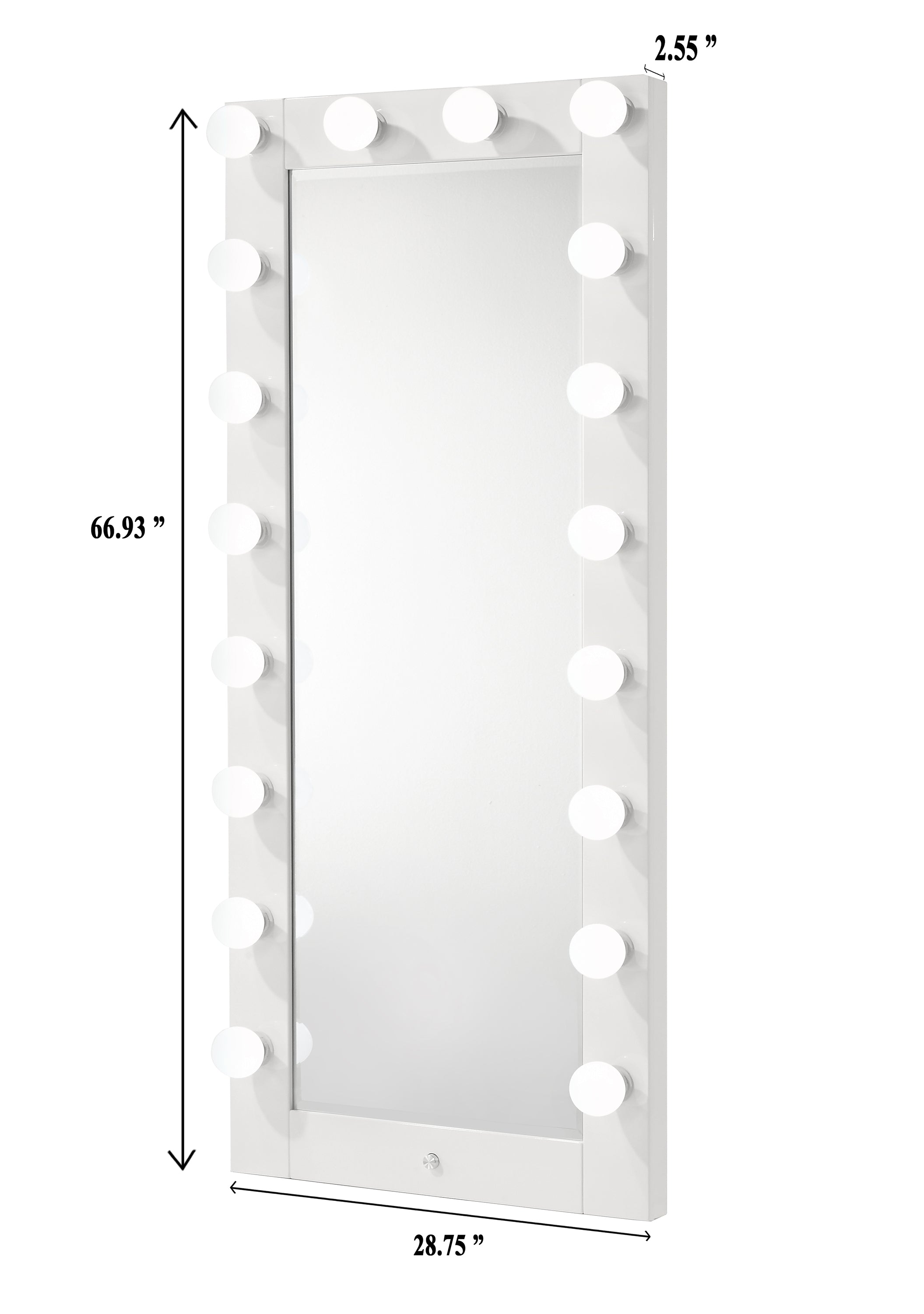 Luxo Tall Lighted Drawer Box Top