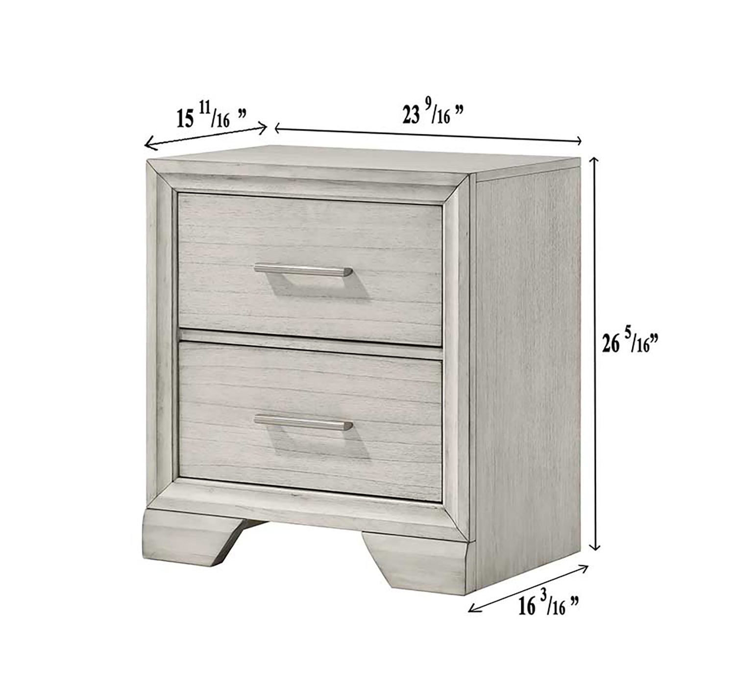Jaymes Night Stand White Mist