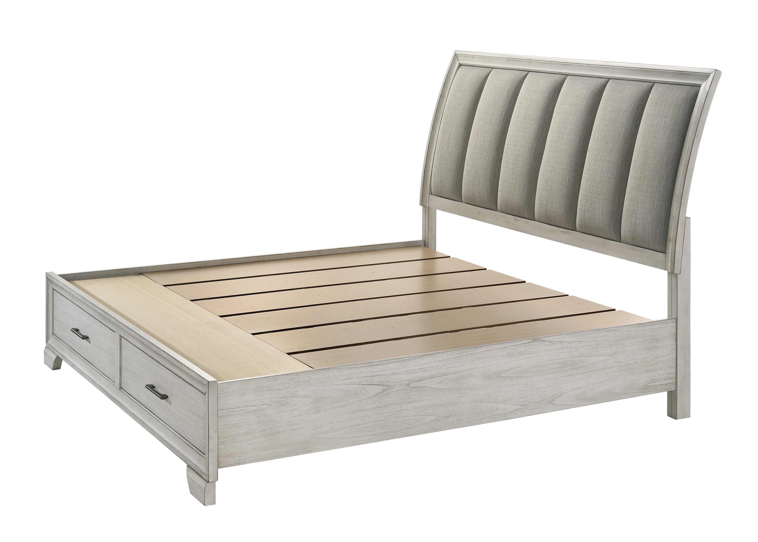 Jaymes Storage Bed White Mist