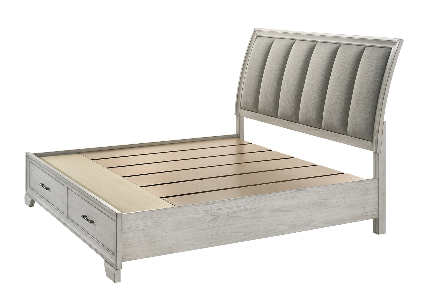 Jaymes Storage Bed White Mist