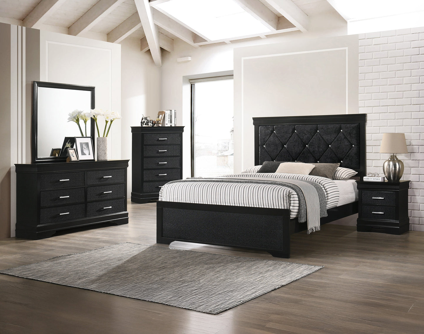 Amalia Dresser Mirror Black