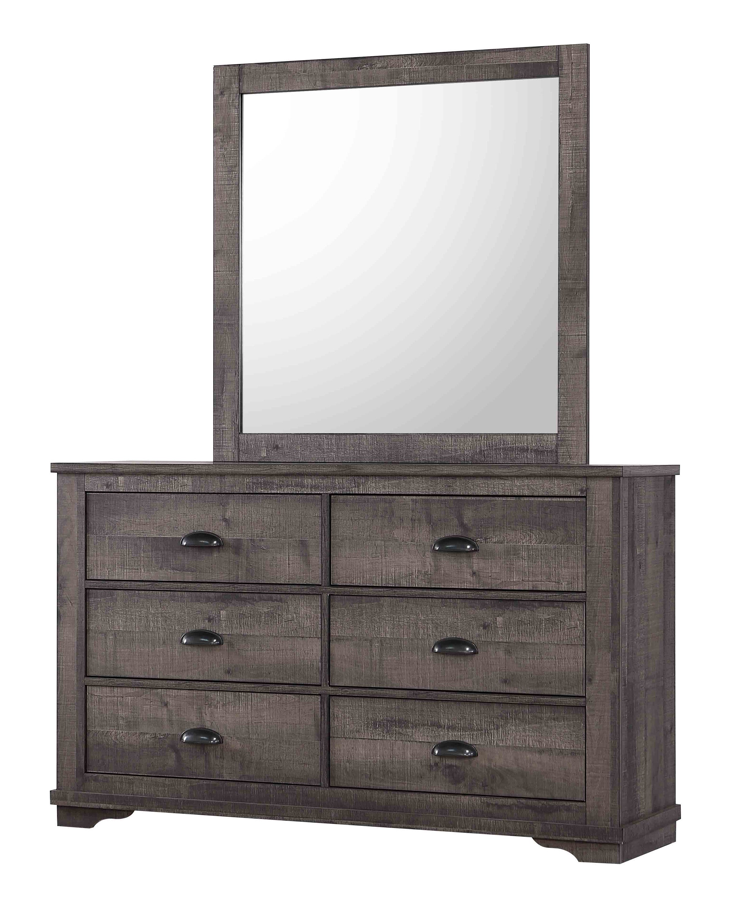 Coralee Dresser Mirror Grey
