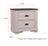 Coralee Night Stand Chalk/Grey