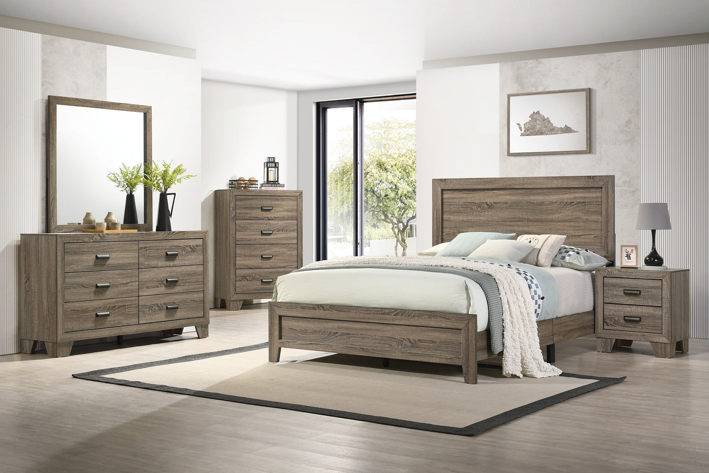 Millie Night Stand-Grey