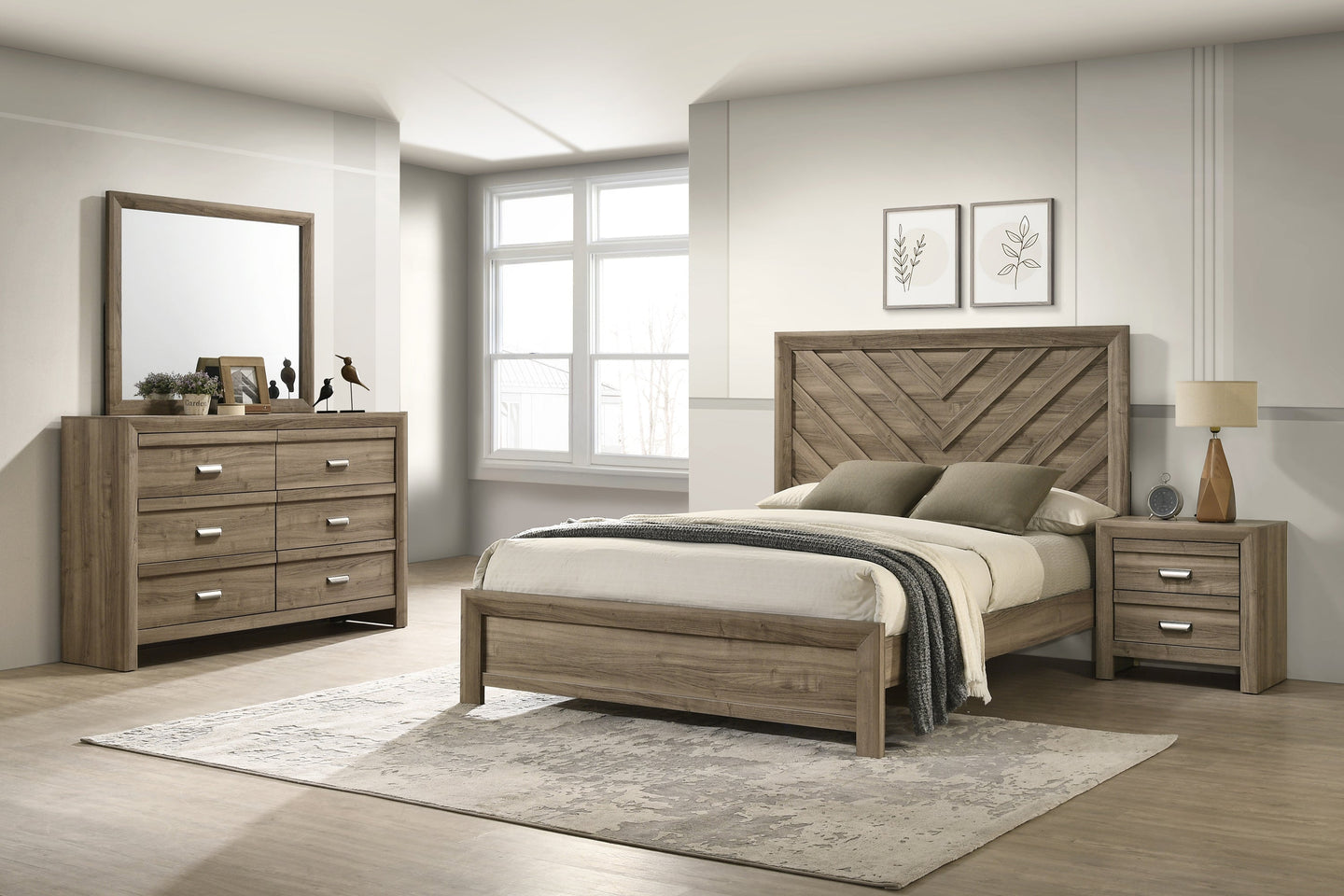 Valor Dresser Mirror-Light Brown