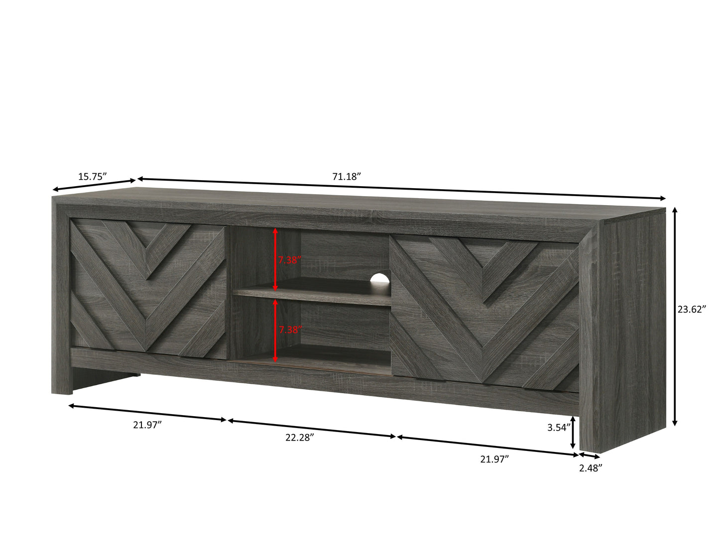 Valor Tv Stand-Grey