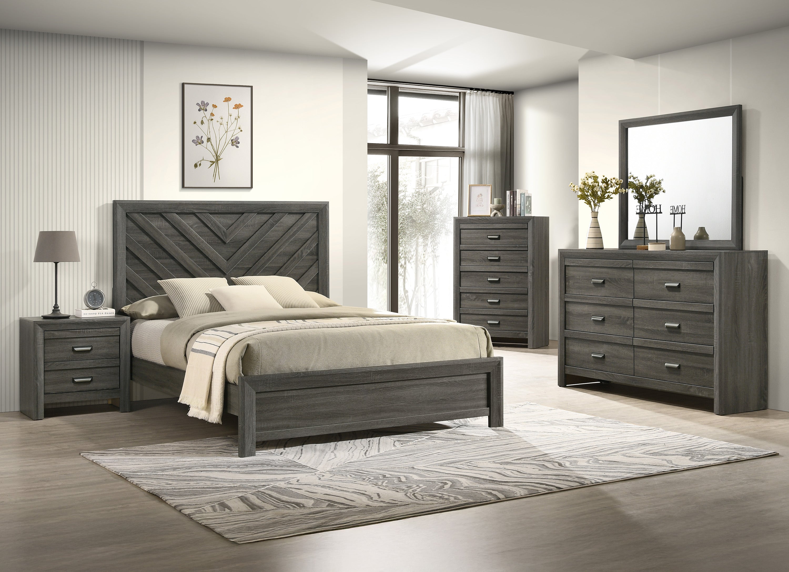 Valor Dresser Mirror-Grey