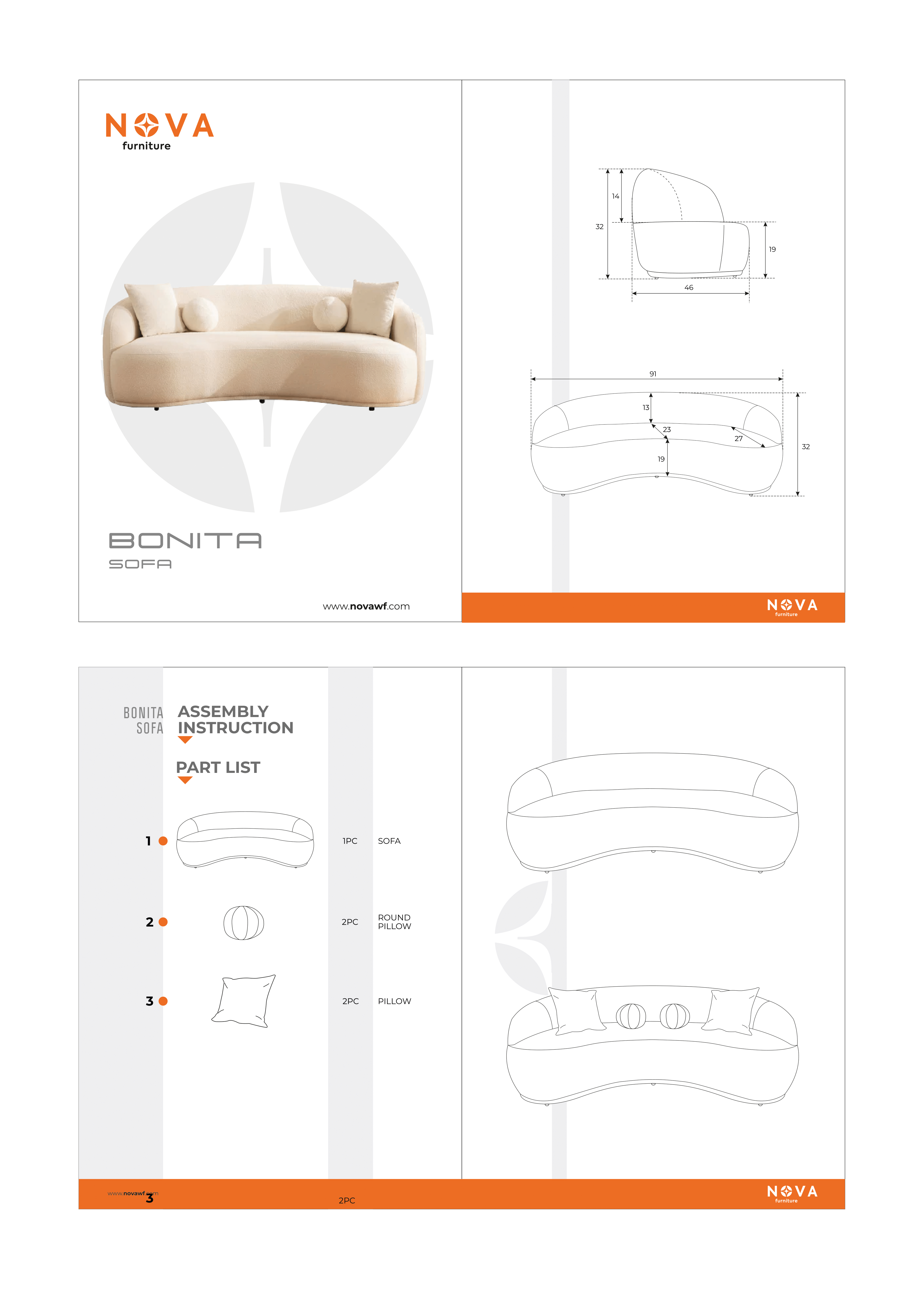 Bonita Green Velvet Sofa 91" & Loveseat 81"
