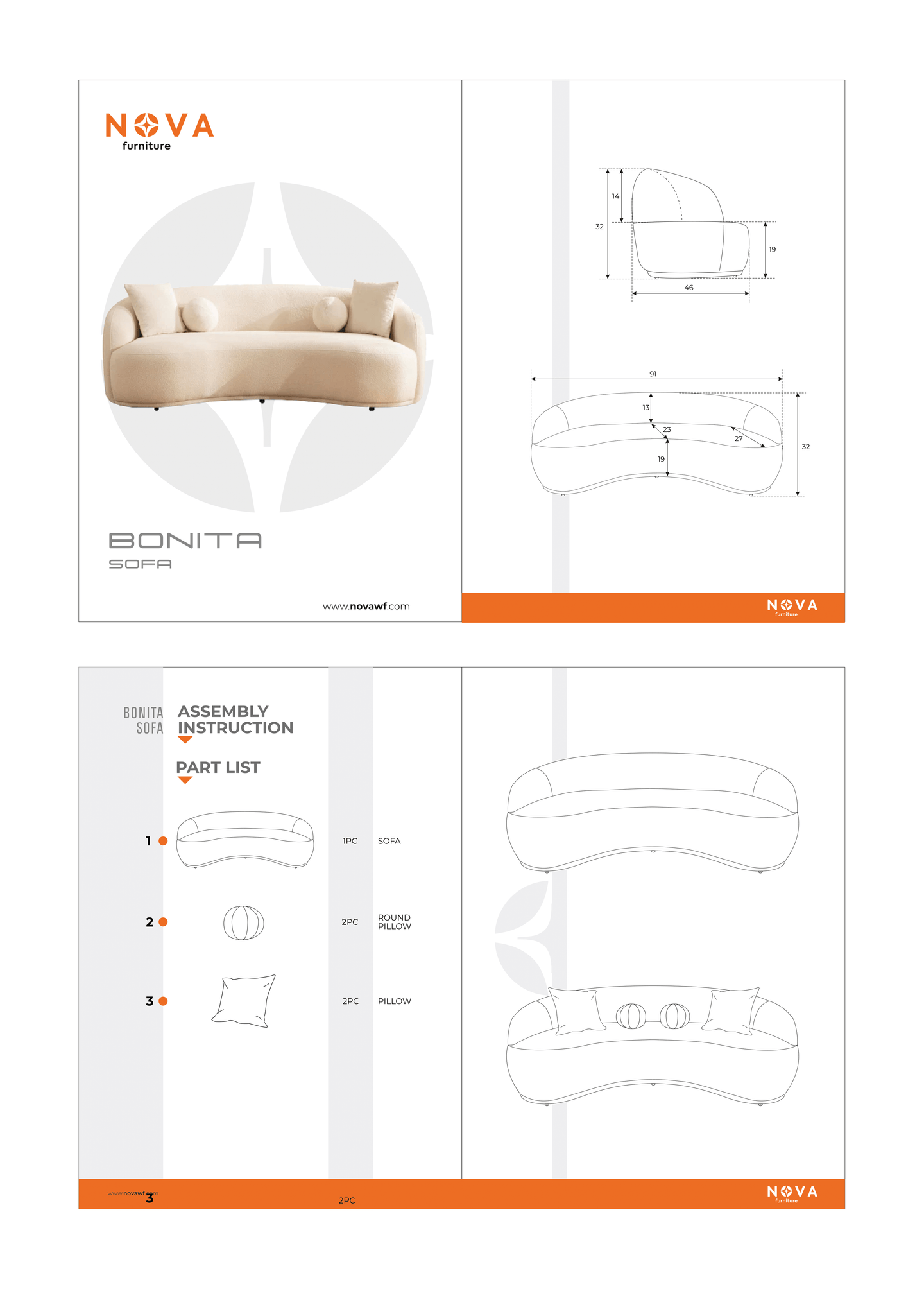 Bonita Green Velvet Sofa 91" & Loveseat 81"