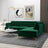 Brooke Green Sectional Sofa Right Facing Chaise