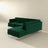 Brooke Green Sectional Sofa Right Facing Chaise