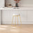 Jane 26" Luxury Ivory Upholstered Stool