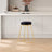 Jane 26" Luxury Black Upholstered Stool
