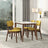 Carlos Dark Yellow Velvet Solid Back Side Chair (Set Of 2)