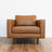 Catherine Leather Lounge Chair (Tan Leather)