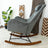 Chelsea Grey Velvet Rocking Chair