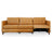 Christopher Tan Leather Electric Inclining Sofa | Right Facing Power Recliner Couch | Ashcroft Imports Furniture