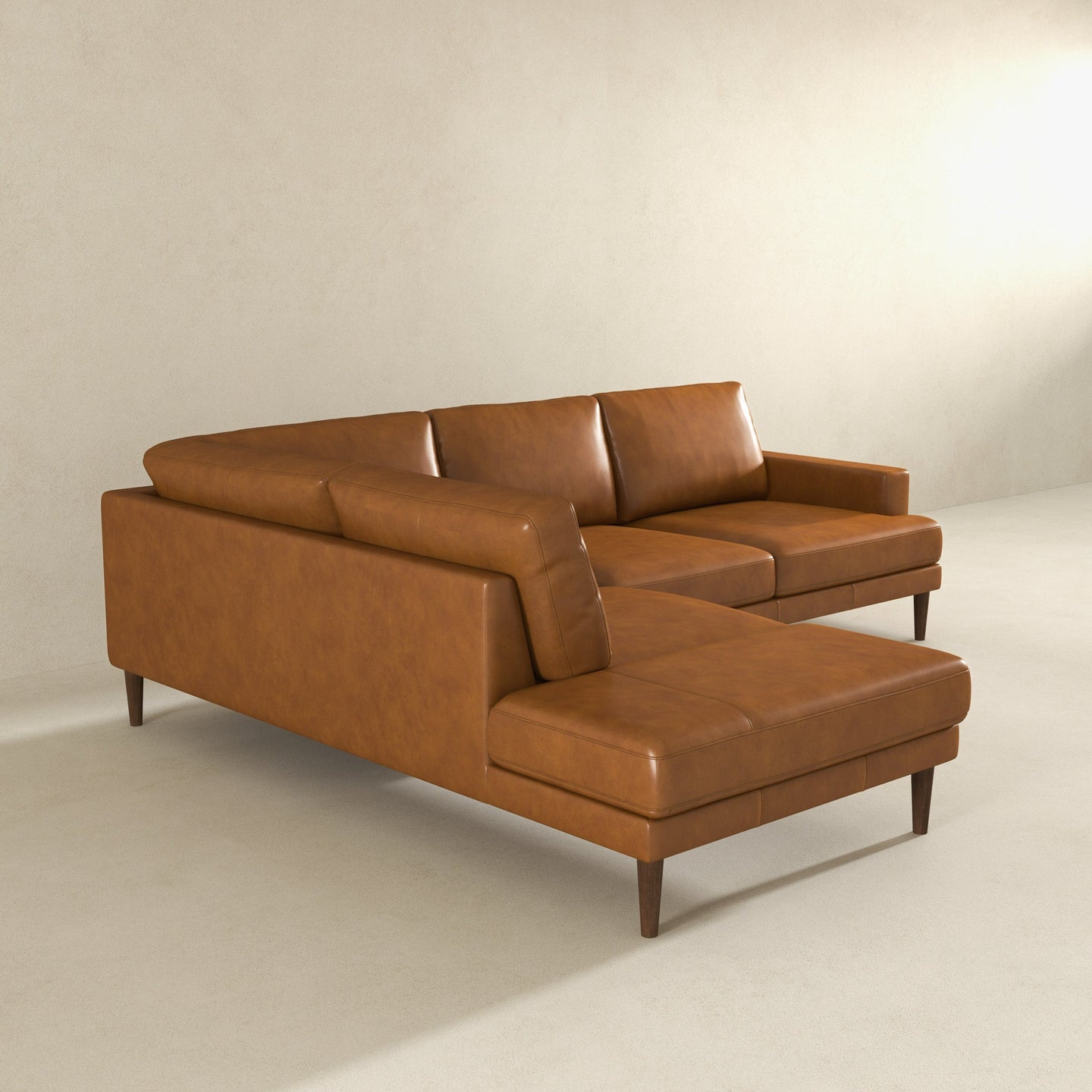 Corbin Luxurious Genuine Leather L-Shape Sectional Sofa | Ashcroft Imports Furniture