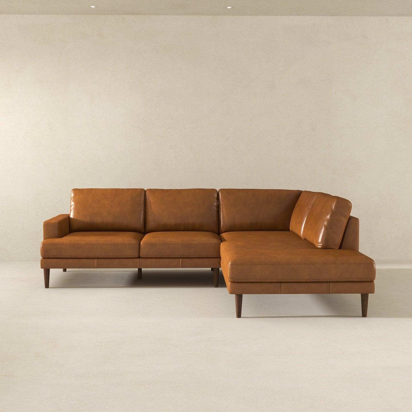 Corbin Luxurious Genuine Leather L-Shape Sectional Sofa | Ashcroft Imports Furniture