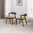 Dakota Dark Yellow Velvet Dining Chair (Set Of 2)