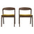 Dakota Dark Yellow Velvet Dining Chair (Set Of 2)