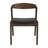 Dakota Solid Wood & Black Vegan Leather Dining Chair – Walnut Finish | Ashcroft Imports Furniture