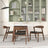 Dakota Solid Wood & Black Vegan Leather Dining Chair – Walnut Finish | Ashcroft Imports Furniture