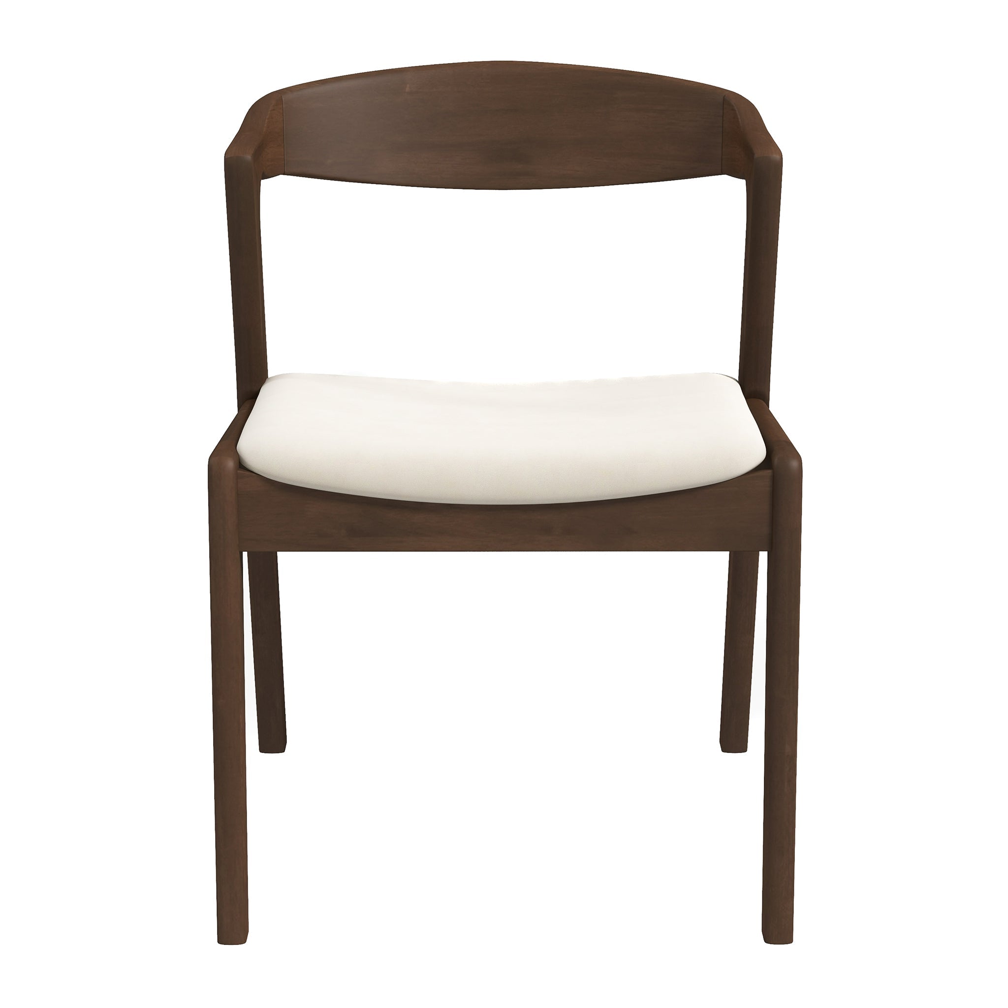 Dakota Solid Wood & Cream Velvet Dining Chair – Walnut Finish | Ashcroft Imports Furniture