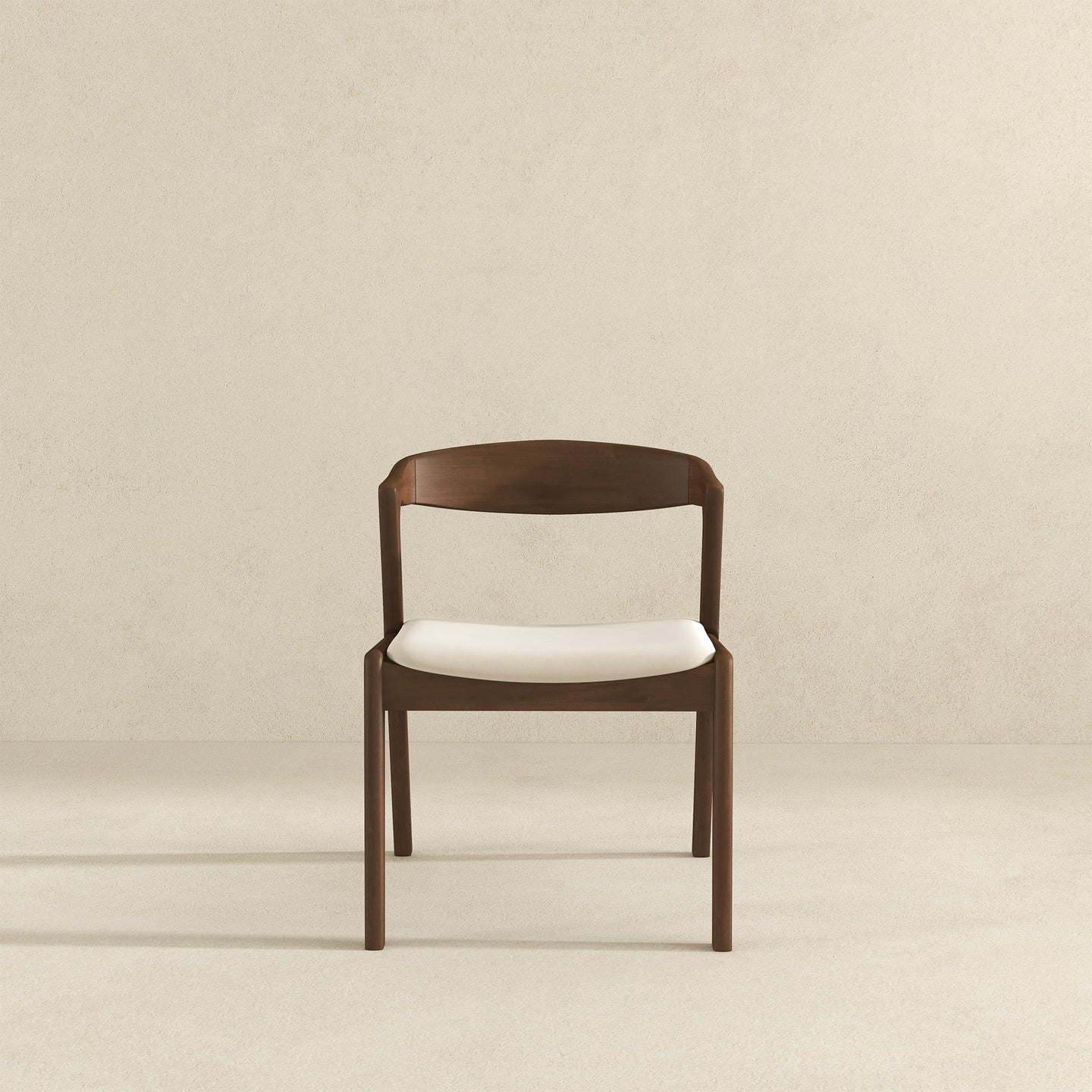 Dakota Solid Wood & Cream Velvet Dining Chair – Walnut Finish | Ashcroft Imports Furniture