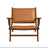 Daniel Mid-Century Modern Genuine Tan Leather Lounge Chair | Ashcroft Imports Furniture