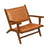 Daniel Mid-Century Modern Genuine Tan Leather Lounge Chair | Ashcroft Imports Furniture
