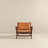 Daniel Mid-Century Modern Genuine Tan Leather Lounge Chair | Ashcroft Imports Furniture