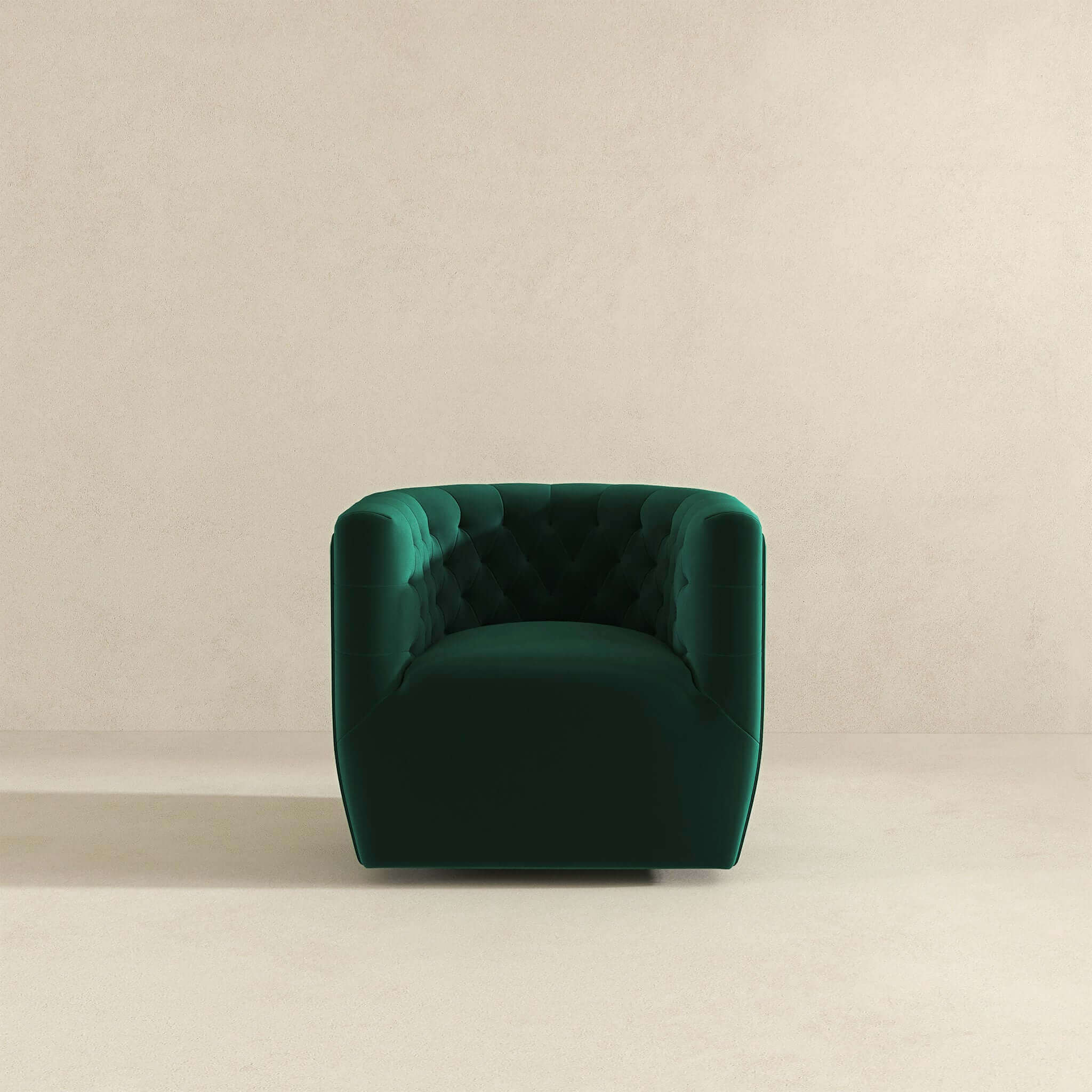 Delaney Mid-Century Modern Green Velvet Swivel Accent Chair | Ashcroft Imports Furniture
