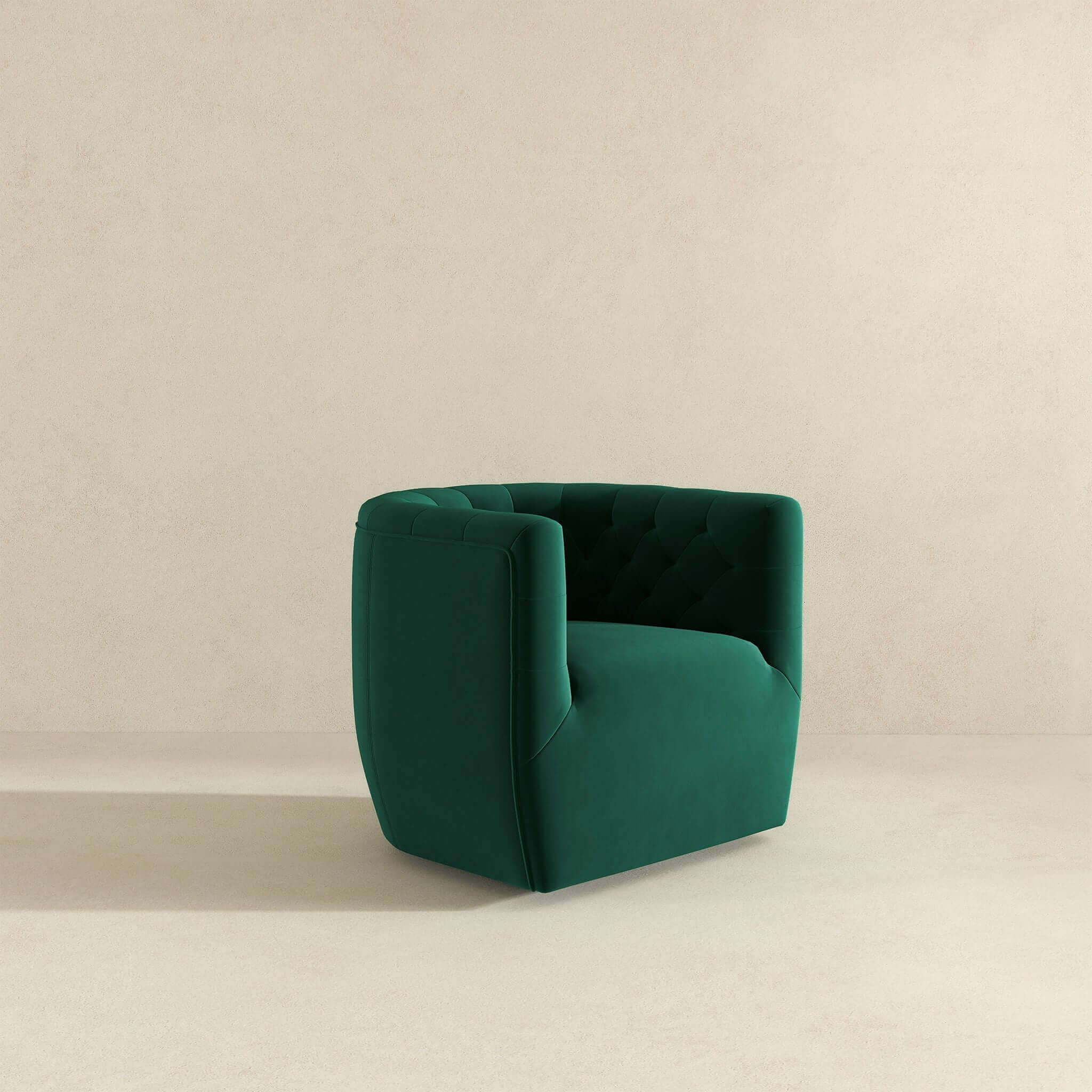 Delaney Mid-Century Modern Green Velvet Swivel Accent Chair | Ashcroft Imports Furniture