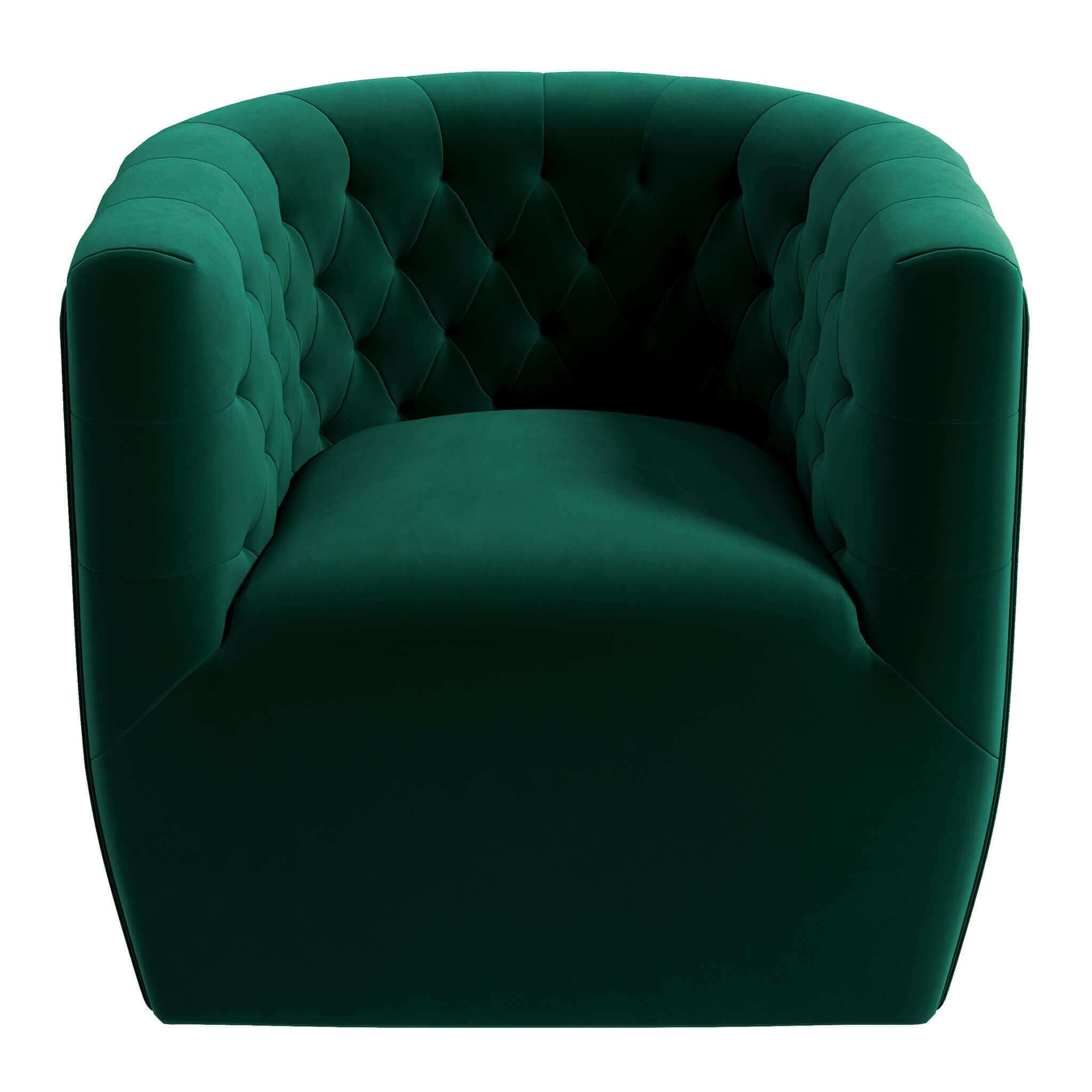 Delaney Mid-Century Modern Green Velvet Swivel Accent Chair | Ashcroft Imports Furniture