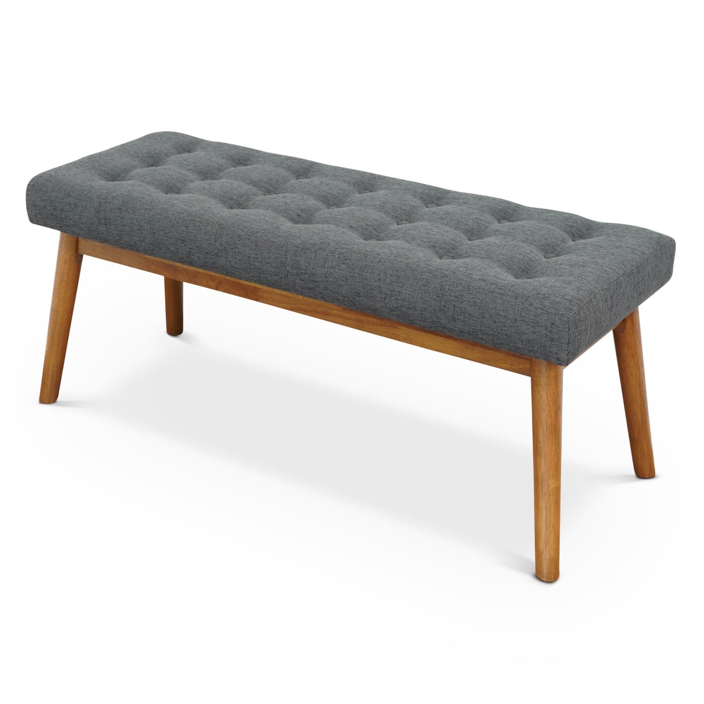 Delilah Mid-Century Modern Button-Tufted Upholstered Bench | Ashcroft Furniture