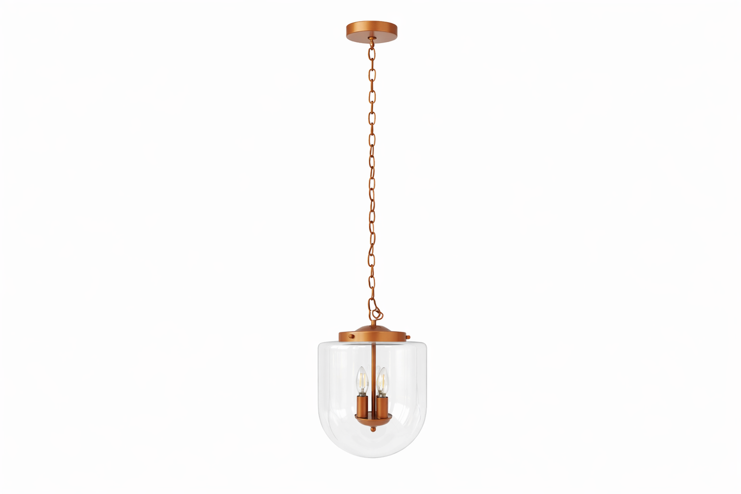 Delphi Pendant Lamp - Coarse Gold and Clear Glass