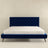 Dillon Blue Velvet Platform Bed (King Size)