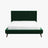 Dillon Dark Green Velvet Platform Bed (Queen Size)