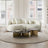 Drake Japandi Style Curvy Ivory Boucle Sofa