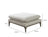 Dylan Ivory Linen 3-Piece Curved 126" Sectional with Ottoman
