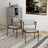 Edwin Light Gray Fabric Dining Chair - Ashcroft Furniture