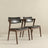 Edwin Mid Century Modern Black Vegan Leather Dining Chair - Ashcoft Furniture