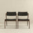 Edwin Mid Century Modern Black Vegan Leather Dining Chair - Ashcoft Furniture