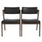 Edwin Mid Century Modern Black Vegan Leather Dining Chair - Ashcoft Furniture