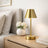 Elegance Rechargeable LED Table Lamp (Plated Brass)