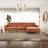 Ella L-Shaped Cognac PU Leather Right Sectional Couch