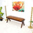 Chad Mid Century Modern Tan Leather Bench