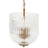 Garnet Pendant Lamp - Coarse Gold + Clear Glass
